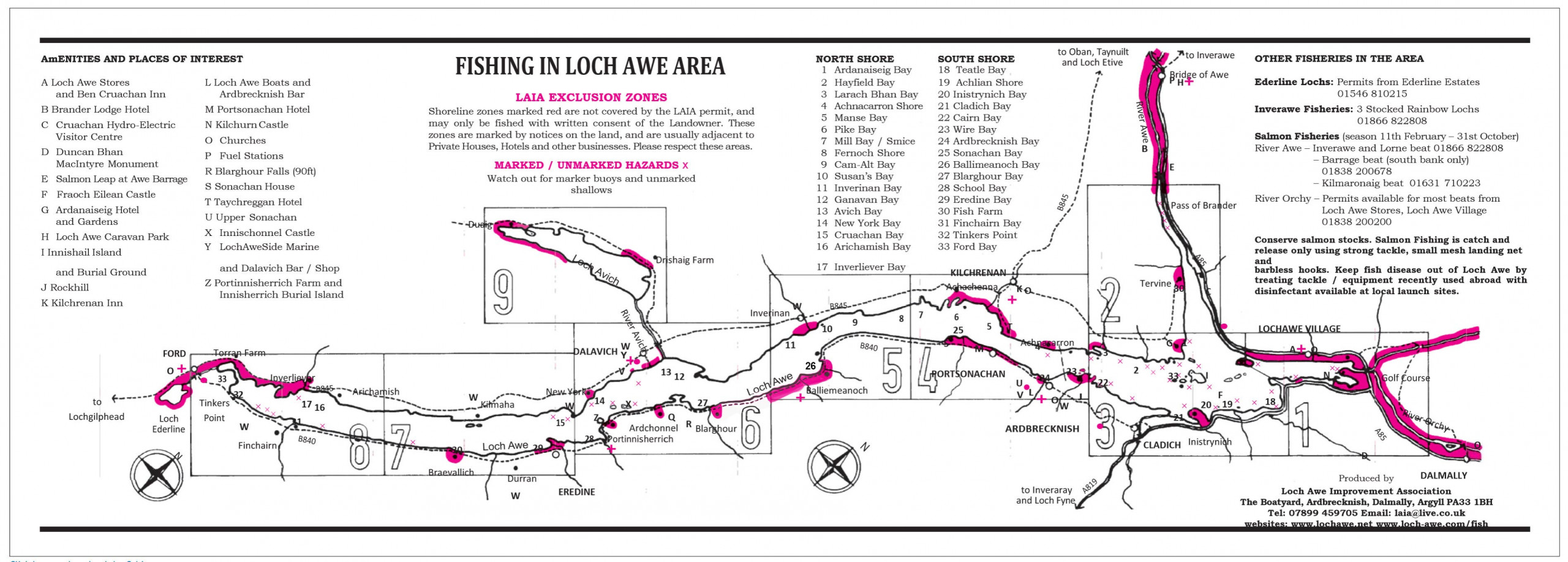 Loch Awe Fishing Map